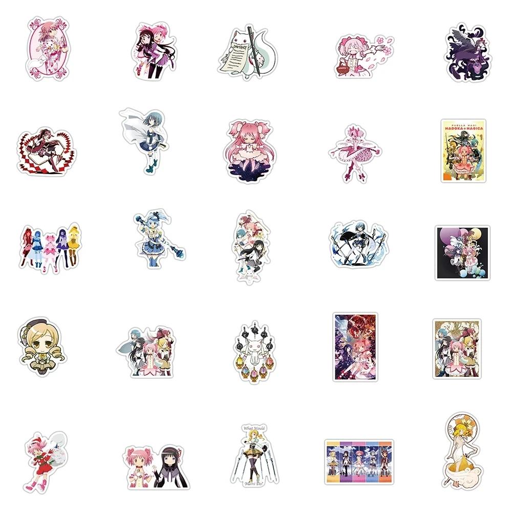 50Pcs Puella Magi Madoka Magica Anime Stickers Cartoon Decals Diy Motorcycle Luggage Guitar Skateboard Funny Sticker Toys Gifts