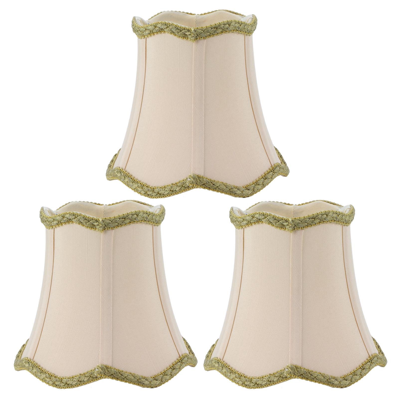 

3Pcs Modern Lampshade European Style ClipOn E14 Chandelier Lamp Shade Accessory Beige
