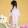 Fenteng Girls' 100% Cotton Cartoon Short Sleeve Short Pants Pajama Set
