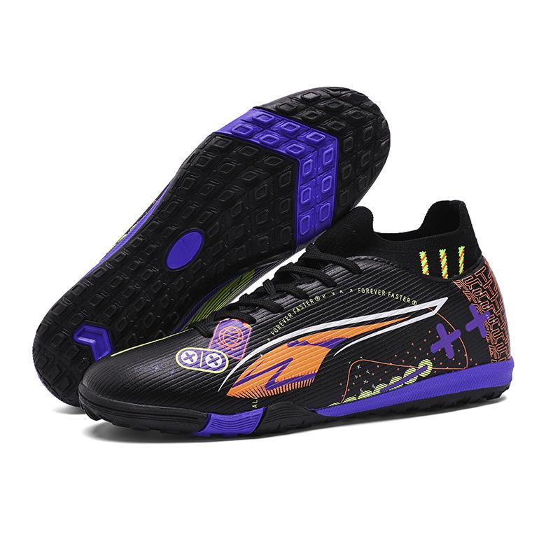 Spot 2025 New Graffiti Kids and Youth Soccer Boots Spike Broken Nail Competition Training Artificial Grass