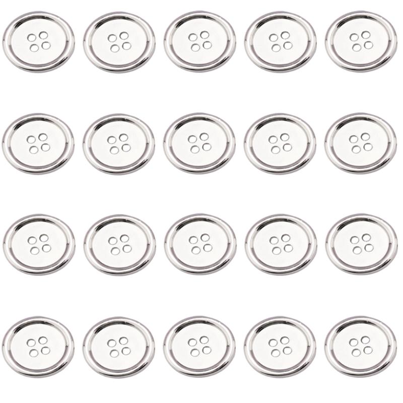 Sturdy Alloy Four Hole Button Ideal for Clothing Sewing Craft and Applications