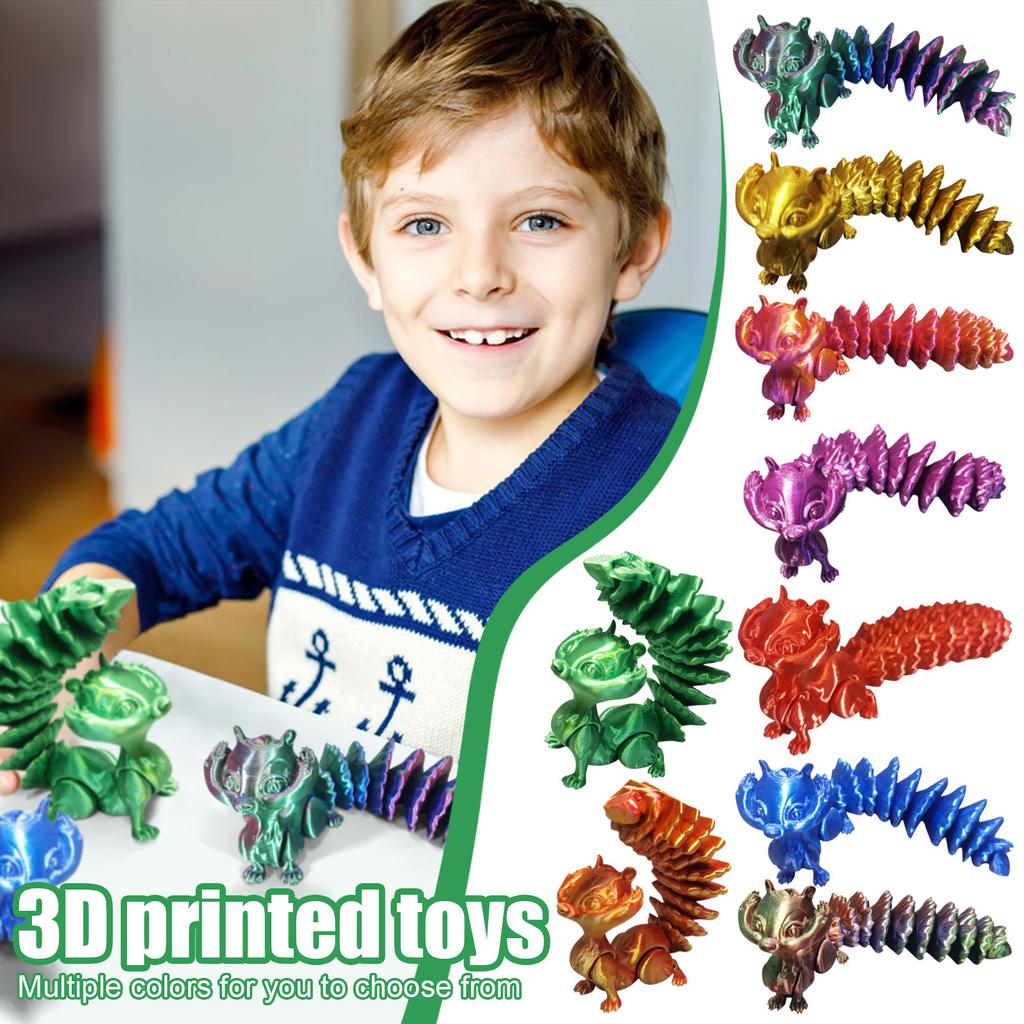 3D tištěná pohyblivá hračka, s pohyblivými klouby, 3D tištěná hračka dekorace, úleva od stresu, pohyblivá