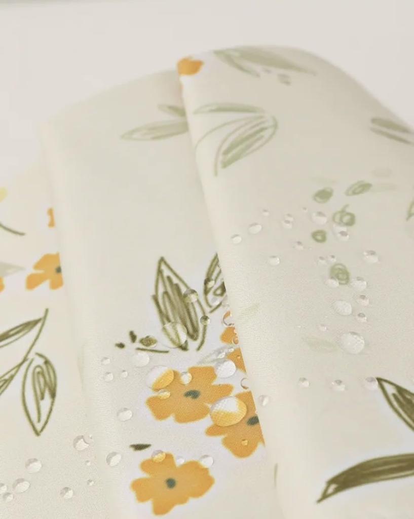 Floral Folding Sun Yellow Floral Cute Folding Automatic Opening and with Storage Umbrella, Umbrella/Rain Umbrella, All-Weather Umbrella, Pattern,