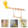 Suction Cup Bird Perch Suspended Parrot Training Rack Platform Parakeet Swing Toy  Window