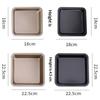 1Pc Carbon Steel Square Cake Baking Tray 6/8 Inch Non-Stick Toast Plate Pizza Cake Mold Baking Pan Bread Oven Bakeware