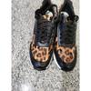 Wish women's shoes summer new large size lace-up leopard print heel casual sports shoes