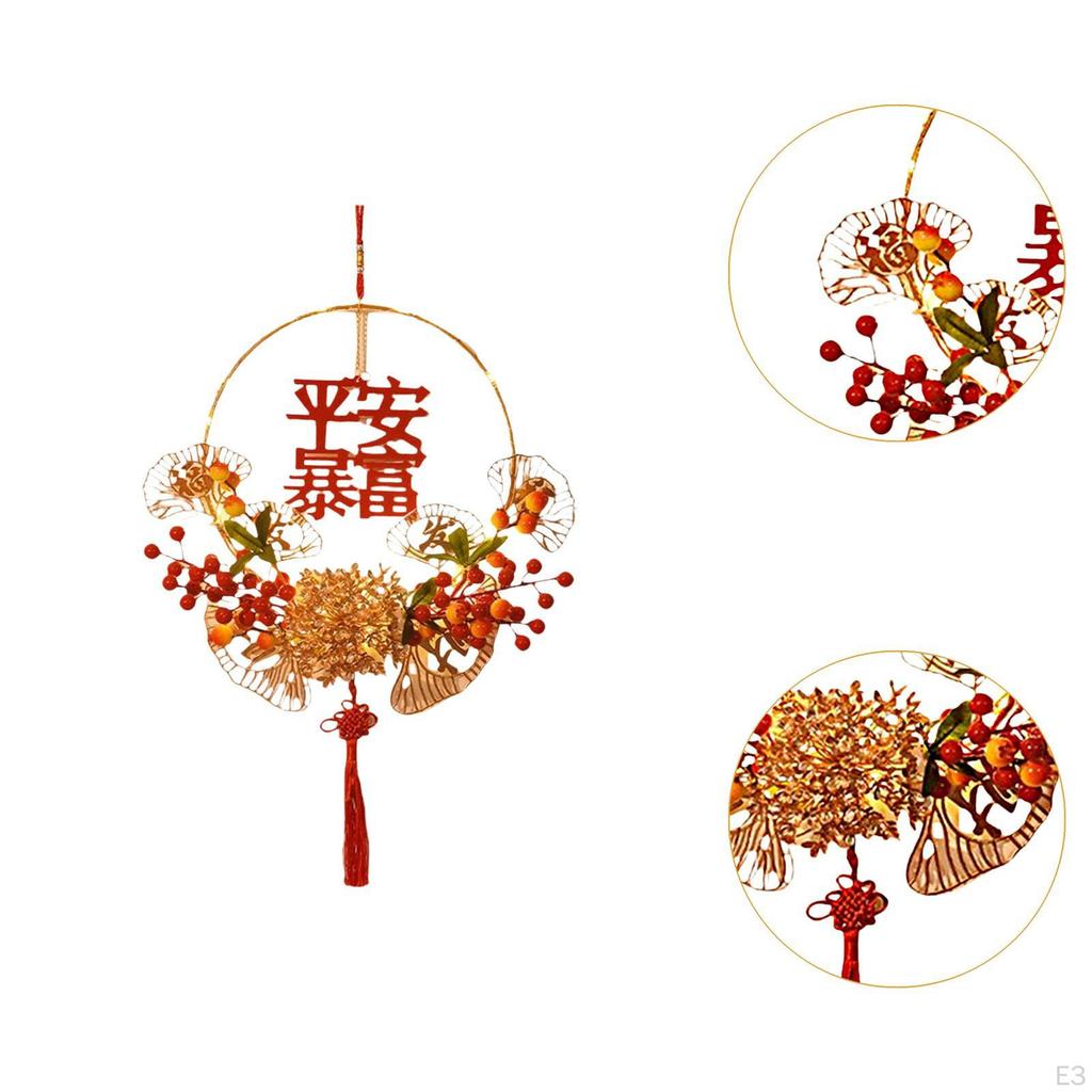 Lunar Year Floral Wreath for Home Celebration