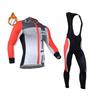 Winter Thermal Cycling Jersey Bib Pants Set Men Women Long Sleeve Fleece Warm Mountain Bike Outfit