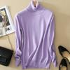 Women's Winter Slim Sweater Knit Turtleneck Soft Cashmere Wool Long Sleeve Pullover