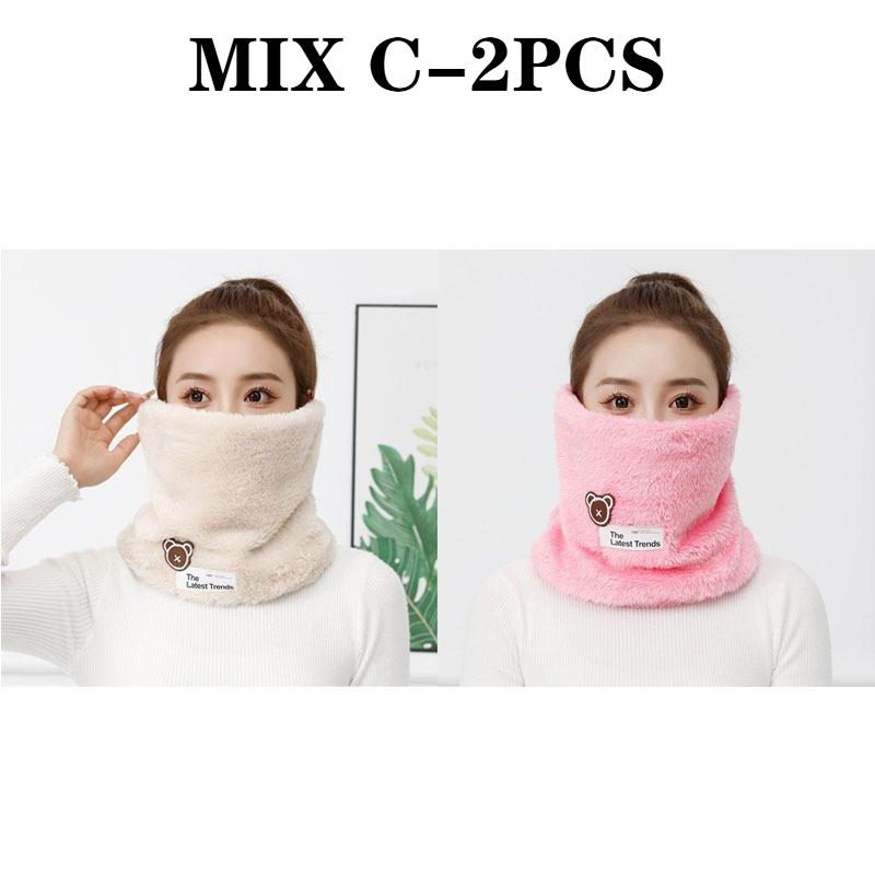 Thickened Neck Warmer and FaceMaskUnisex Warm Fleece NeckGaiterWindproof BreathableCycling Face Mask for Cold Weather Protection