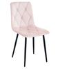 Libra Chair - Light Pink Velvet / Black Legs X 1