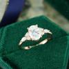 2023 New Copper Princess Ring with White Zircon Simulated Diamond