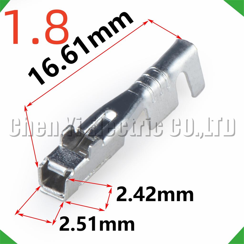 50 Pcs 1.0 1.8 Mm Male or Female Wire Crimp Pins For 175265-1 175269-1 Sheath Automotive Connectors Wire Harness Plug