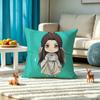 Anime Heaven Official Xie Lian Pillow Case Square Double-Sided Sofa Cushion Cover Bedroom Bedside Pillow