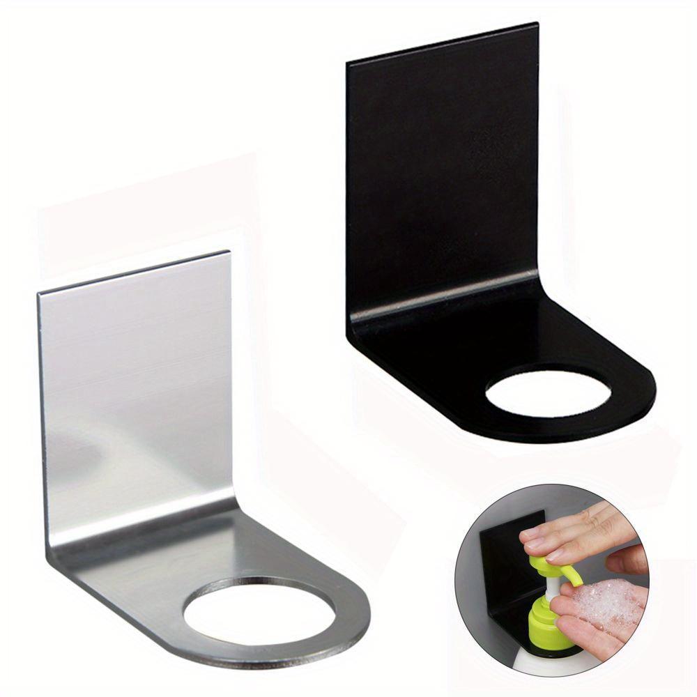 1 Stück Wandmontierter Seifenflaschenhalter Stanzfrei Metallhaken Edelstahl Flaschenaufhänger Ständer Spurlos Küchenzubehör