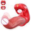3 In 1 Realistic Tongue Vibrador Adult Sex Toys Clitoris Stimulator Dildo Vibrating Occlusion Swinging Female Masturbator 599