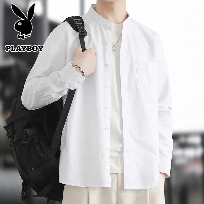 PLAYBOY Men's Long Sleeve Business Casual Shirt
