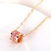 Elegant Colorfast 18K Rose Gold Necklace with Swan & Four-Leaf Clover Charm