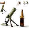 Deschizător de sticle de bere, Deschizător de capace pentru sticle, Lansator de capace rezistent, Deschizător tactic cu apăsare în jos, fără mâini, Deschizător de bere stil militar pentru bar, birou, decor militar