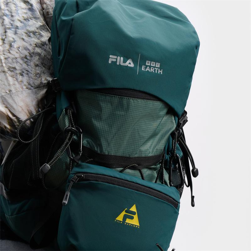 New FILA EXPLORER Individual Practical Outdoor Mountain Sports Casual Backpack Men's Forestland Green A13M437101FKK