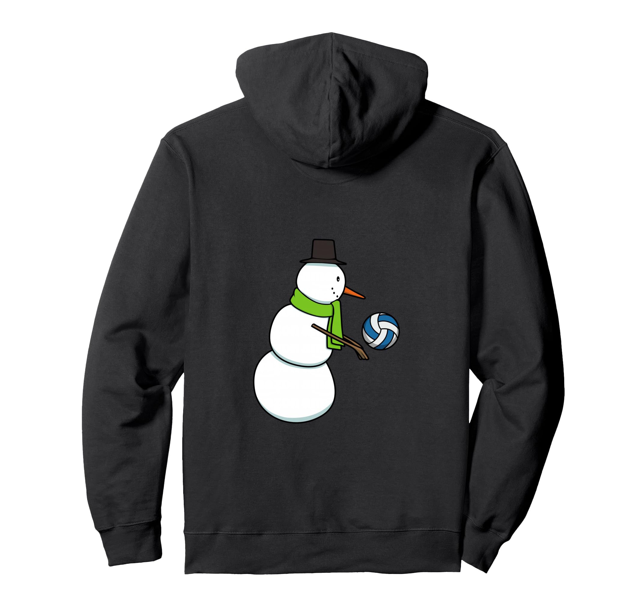 

Cute Snowman Playing Volleyball Hoodie чёрный