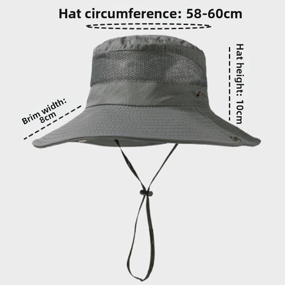 Adjustable Fisherman Hat Big Eaf Mountaineering Hat Portable Sunshade Hats  Unisex