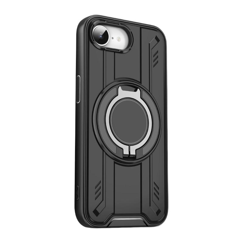 Phone Case for Phone 16E 360 Degree Rotation Kickstand TPU+PC Protective Shock Grade Shell Phone Case