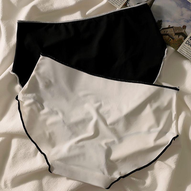 3pcs Ice Silk Women's Crotch Comfortable Breathable Mid-Rise Japanese Ins Style Briefs