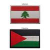 Palestine Lebanon Embroidered Flag Patch Badge For Clothes Hat Decor Backpacks