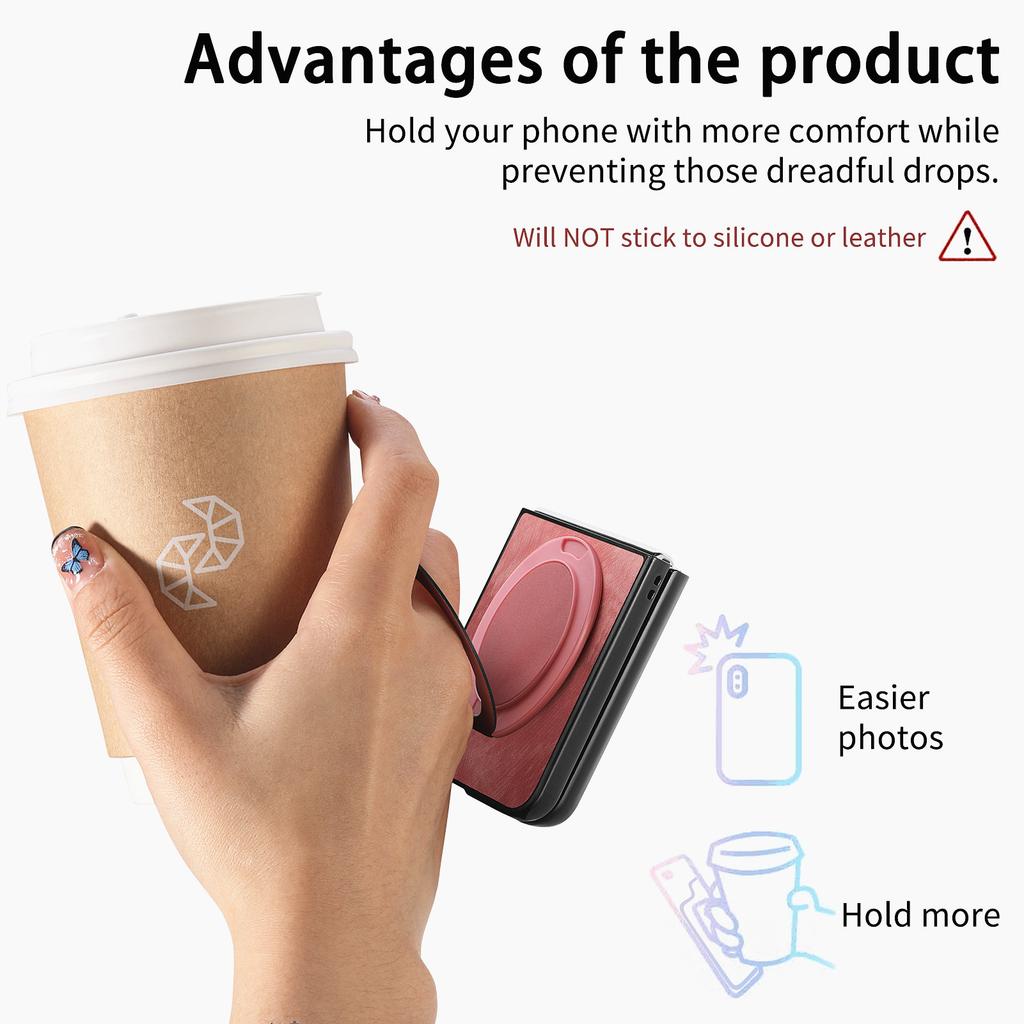 360 Rotating bracket Leather Kickstand Case For Samsung Galaxy Z Flip 7 6 5 4 5G Magnetic Suction Flip7 Flip6 Flip5 Retro Cover