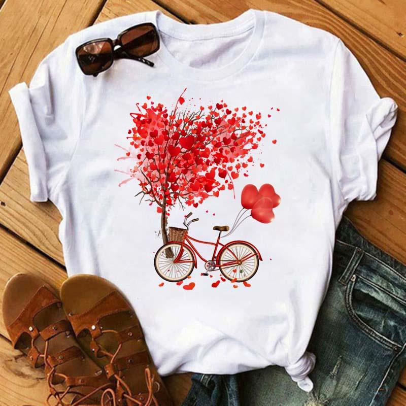 Women Graphic Flower Floral Printed T-shirts Cute 90s Style Vintage Print Tops Lady Tees Clothing Female T Shirt Womens T-Shirts