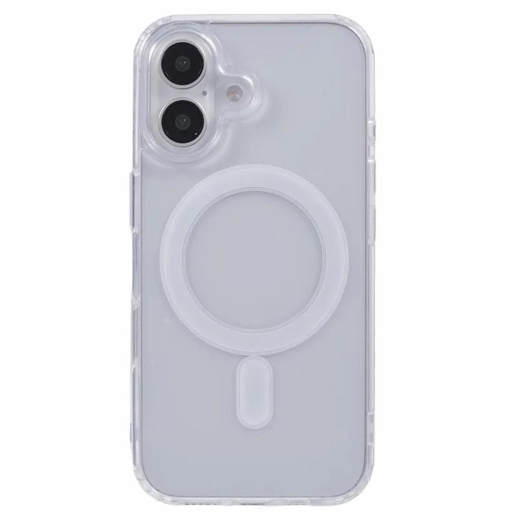 WANLONFENG LM Series For iPhone 16 Clear Phone Case Compatible with MagSafe with Screen Film (Big Lens Hole)