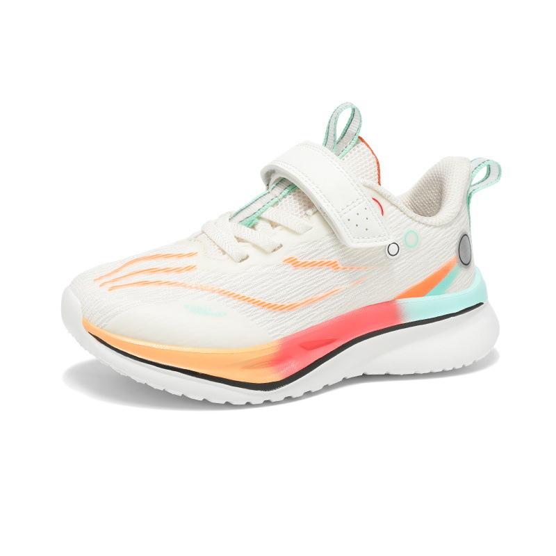 2025 Spring New Double Net Running Shoes Boys and Girls Children's Shoes Shock Absorption Rebound Breathable Physical Education Class Wear-resistan