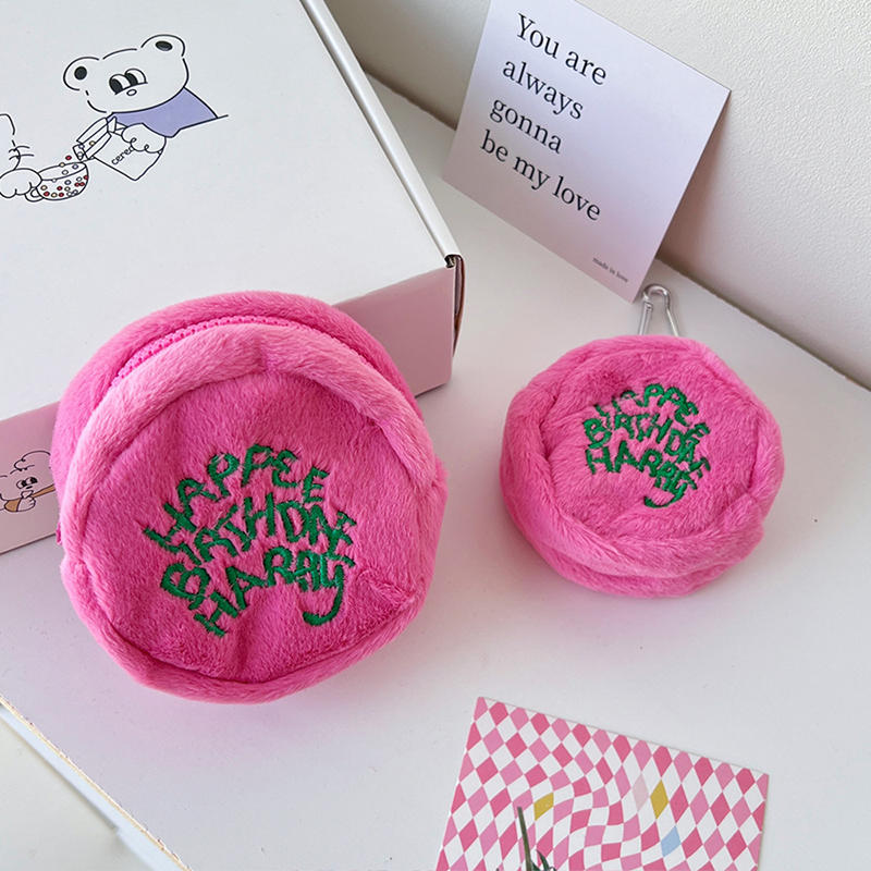 Plush Storage Bag Mini Headphone Bag For Girls Makeup Bag Student Purse For Women