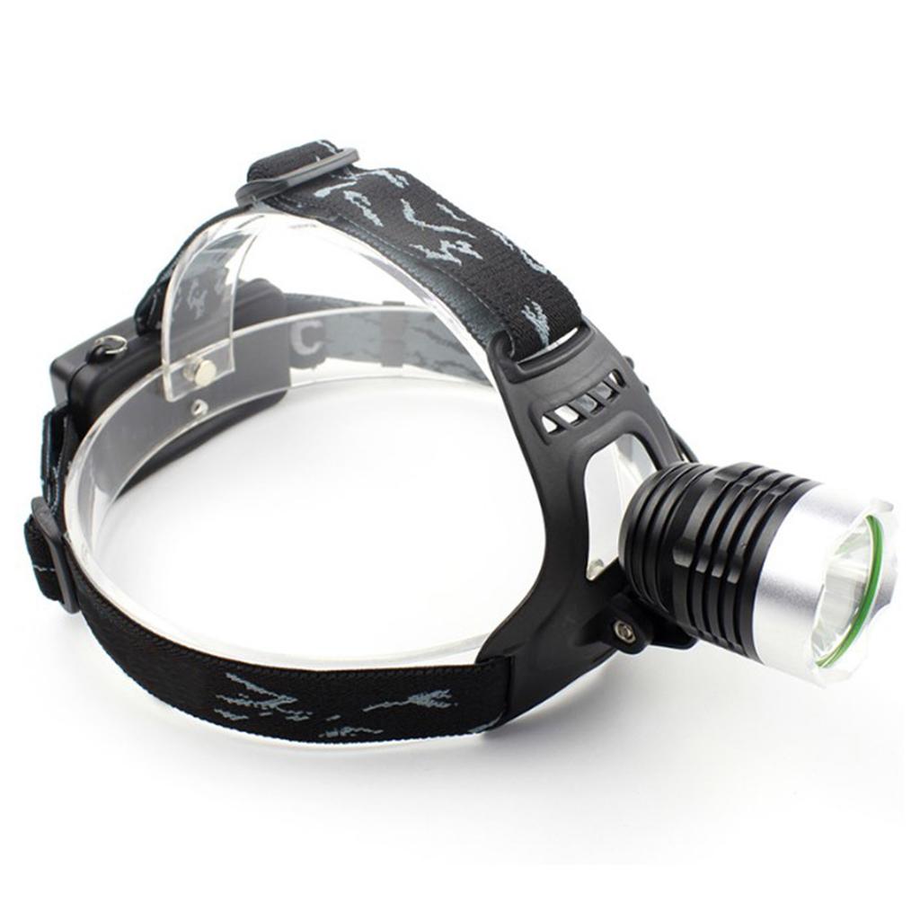 LED High Power Headlamp USB Rechargeable White Light Headlight for Outdoor Fishing Camping 3.7‑4.2V