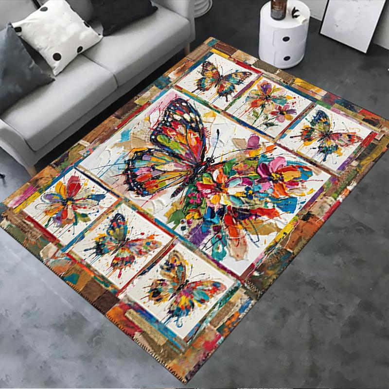 2025 New Butterfly Decoration Carpet Rug for Living Room Bedroom Home Sofa Decoration,Kids play Non-slip Floor Mat31