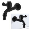 Water Faucet 304 Stainless Steel G1Celsius2 Caliber Wall Mounted     Single Cold Water Tap Black