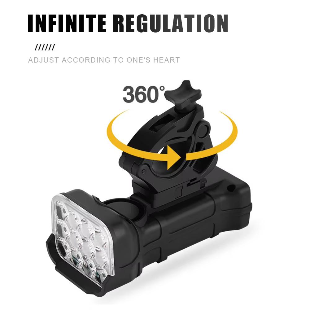 Bicycle Front Rear Light 1800mAh LED Bike Light 6500K Bike Head Lamp Flashlight 360 Rotation 500LM with Horn Bicycle Accessories