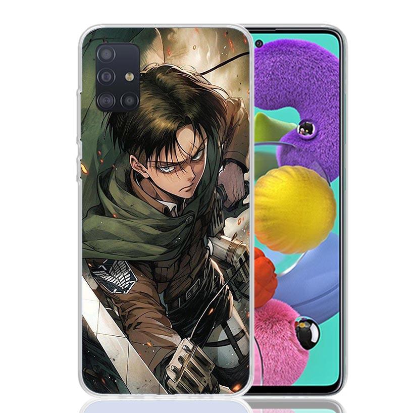 A-Attack on T-Titan Levi Phone Case For Samsung Galaxy A52 A32 A22 A12 A02S A50S A30S A51 A31 AA71 Note 20 Ultra 10 S10 Plus Gal