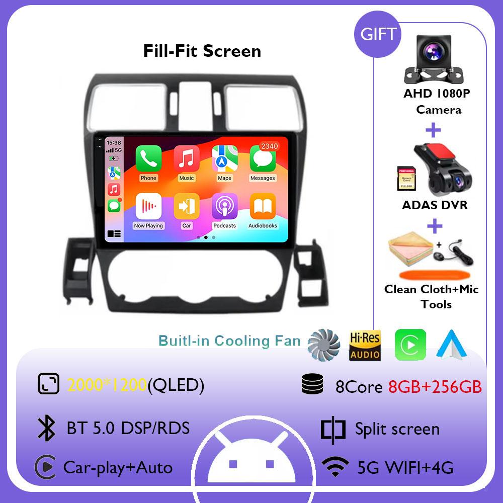 For Subaru Forester 4 SJ 2016 - 2018 Car Radio Multimedia Video Player Navigation GPS Carplay Android 14 Autoradio QLED Screen