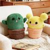 Creative Cactus Potted Plush Toys Soft Stuffed Cartoon Smile Cactus Plants Doll Cozy Throw Pillow Kawaii Home Decor Cute Gift