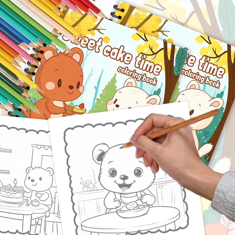 1pc,Animal Colouring Book - Teen Colouring Book - 30 Sheets, 8.3x 8.3 inches, Adult Stress Relief, Birthday, Holiday Party Gift