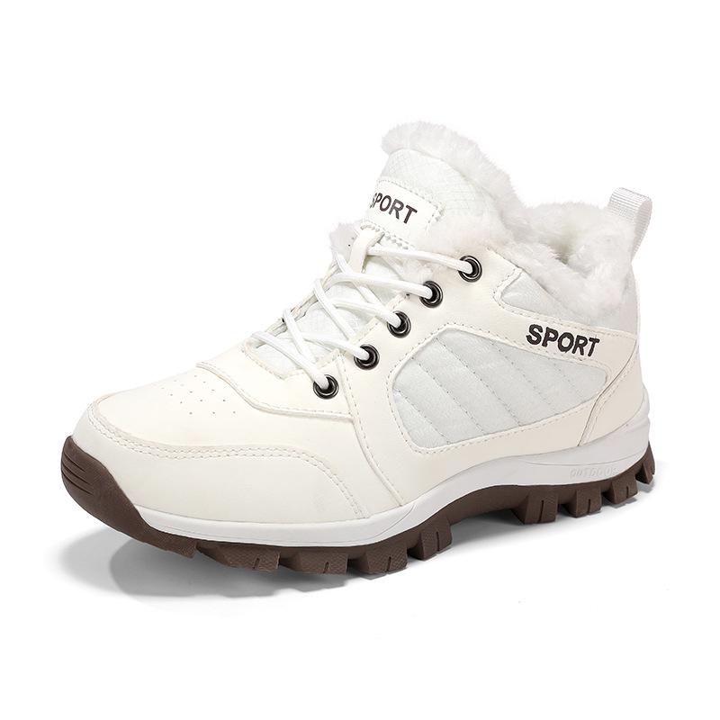 Women's Waterproof High-Top Snow Boots, Fleece-Lined for Warmth, Thick Sole, Plus Size, Winter Outdoor Sports Shoes