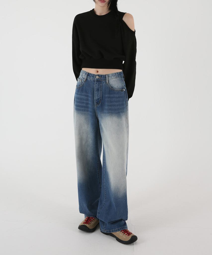 UMM Women'S Mid-Long Hidden Wide Denim Pants 4 Colors (Type B)