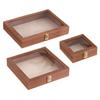 Wooden Keepsake Storage Box Multi-Purpose Cash Storage Organizer Necklace Display Case With Clear Acrylic Lid For Home
