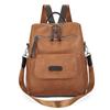 Backpack PU Soft Leather Texture Women Shoulder Bag Large Capacity Minimalist Travel Bag Fashion Commuter Bag