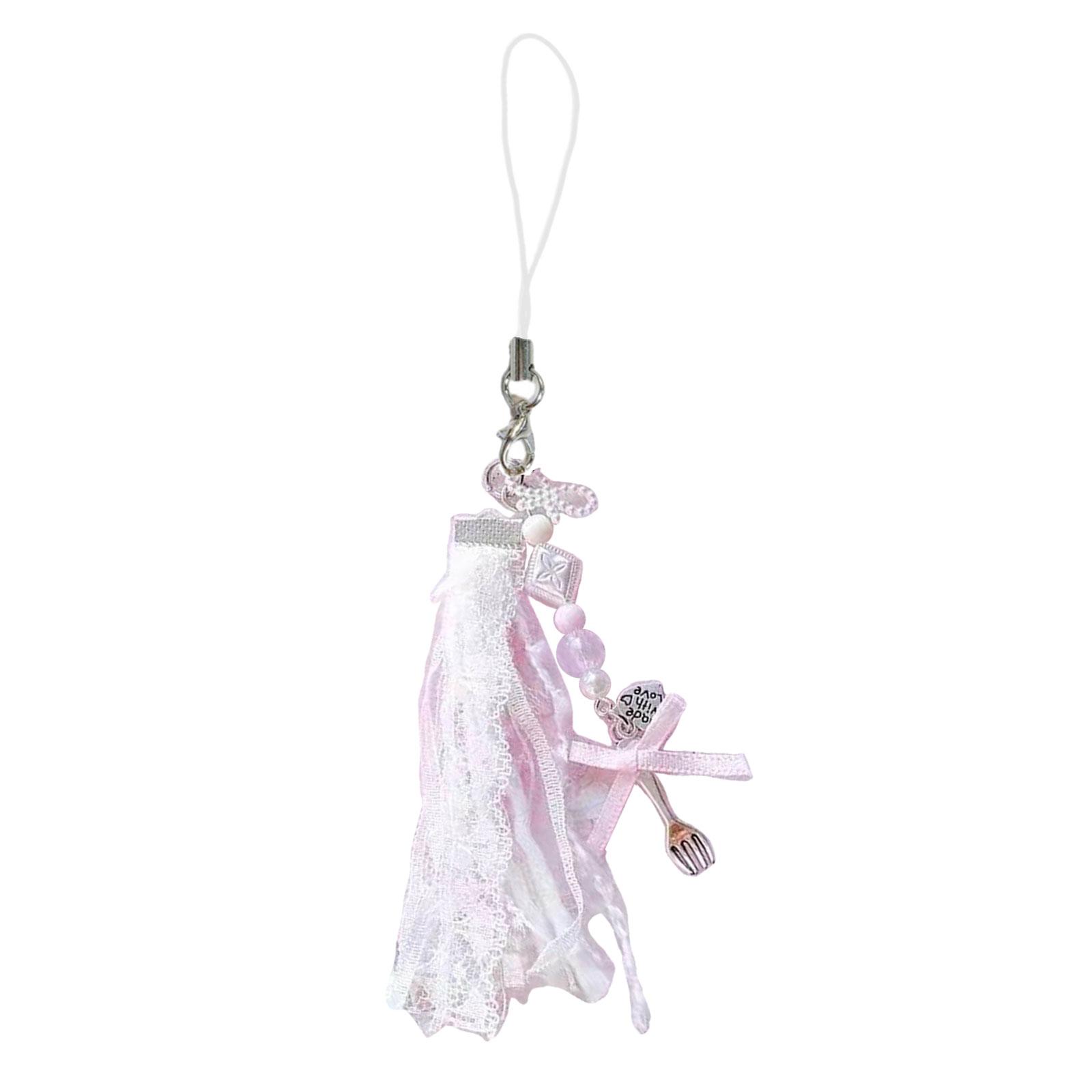 

Princess Dream Beaded Handmade Phone Chain Fashionable Keychain Charm Hangings Decoration Trendy Phone Chain Accessory