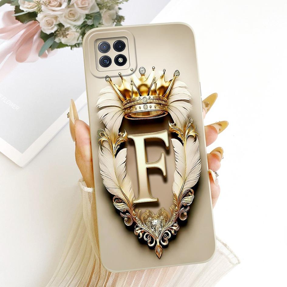 For OPPO A73 A53 5G Case CPH2161 PECM30 Fashion A Z Initial Letters Soft Silicone Phone Back Cover For OPPO A72 5G PDYM20 Fundas