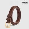 Women'S Belt With Fine Matching Western Pants 2Cm Wide Pu Leather Metal Buckle Belt Simple Versatile Decoration