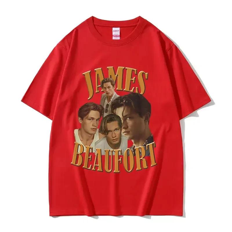 T-shirt Grafica Unisex Anni '90 James Beaufort Vintage Alta Qualità Moda T-shirt Unisex Casual Cotone Oversize Streetwear